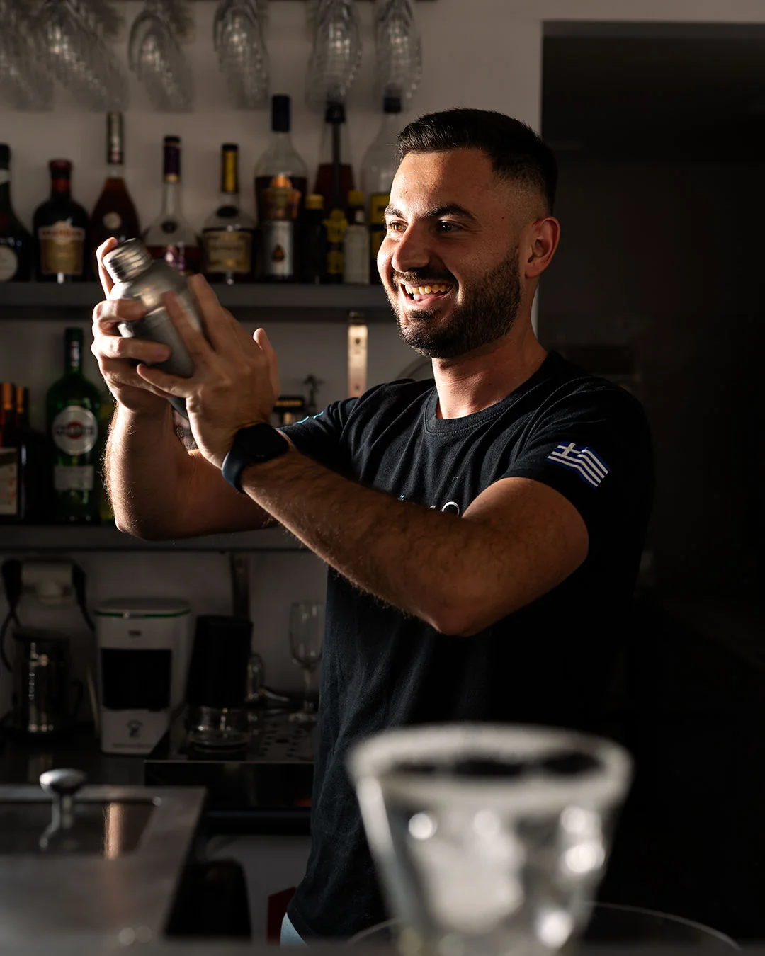 Bartender preparing a drink at Scirocco